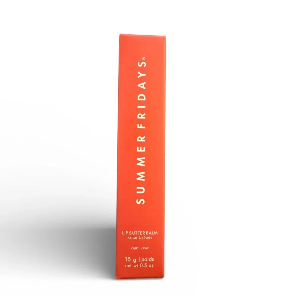 NWT Summer Fridays Lip Butter Balm in Poppy - Sheer Coral - MSRP $24